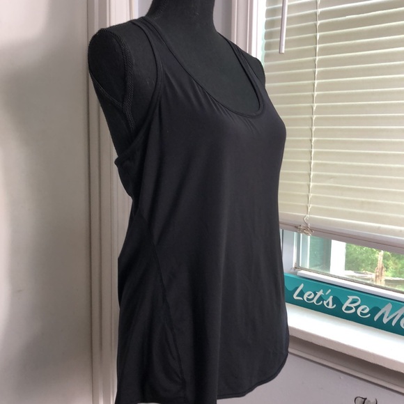 Athleta Black Racerback Tank Top Size M - Picture 2 of 6